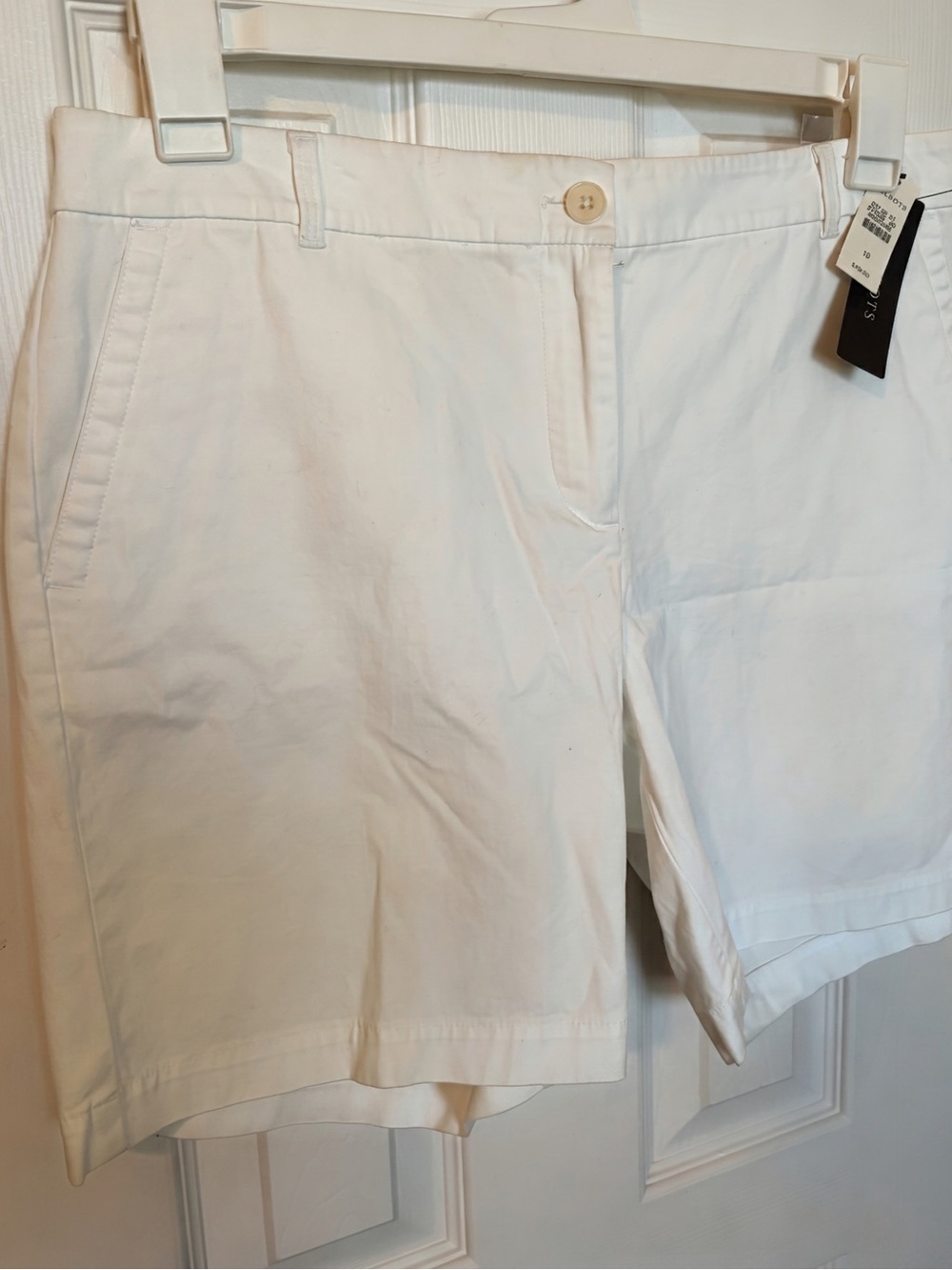 Talbots The Werkend Short, White Women's 98% Cotton